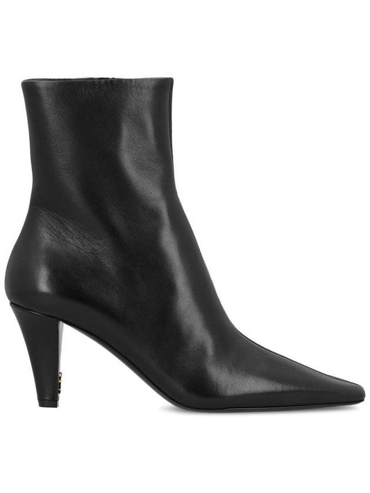 Saint Laurent Jill Leather Ankle Boots Black