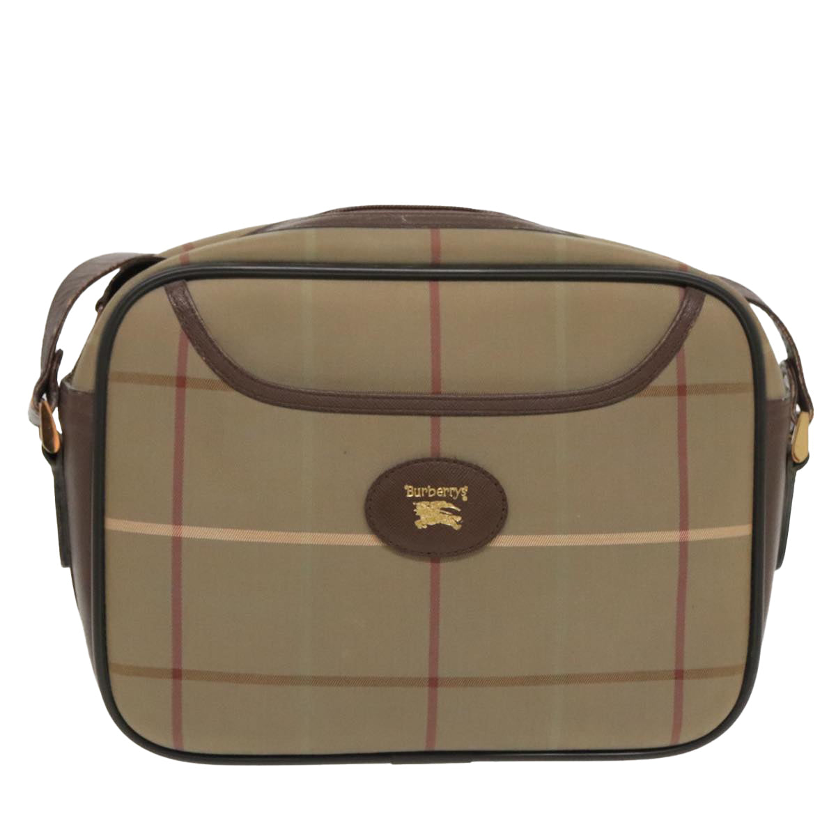 Burberry Check Link  Canvas Shoulder Bag ()