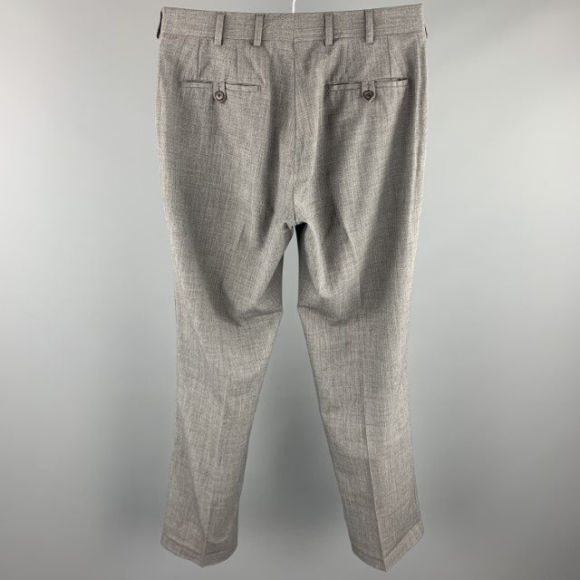 PRADA Size 31 Grey Wool Blend Zip Fly Dress Pants