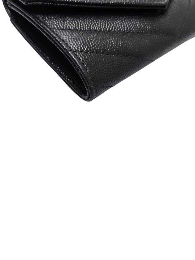 Saint Laurent 414404 Monogram Envelope Gold Logo Card Business Wallet
