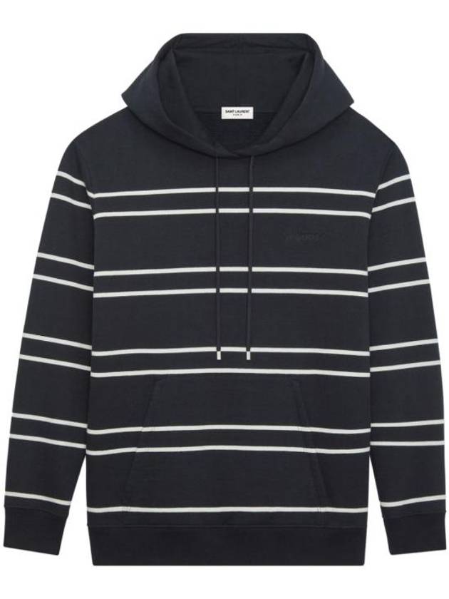 Saint Laurent Stripe Hoodie Black