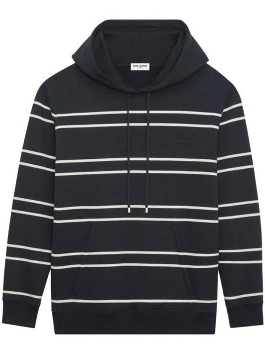 Saint Laurent Stripe Hoodie Black