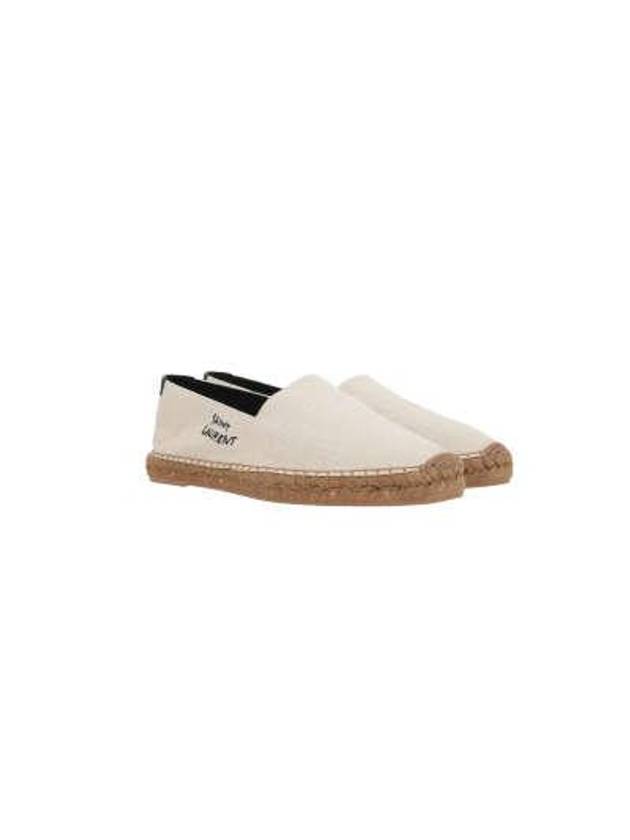 Saint Laurent Logo Monogram Espadrilles Beige