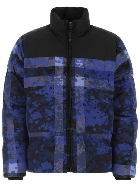 Burberry Burberry Men's Oceanic Blue Buckley Camouflage Check Puffer Jacket, Size X-Large