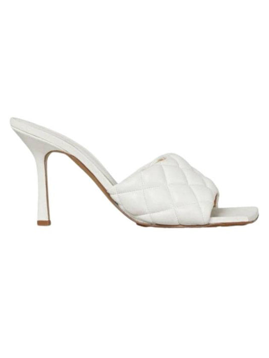 Bottega Veneta Quilted Nappa Sandal Heels White
