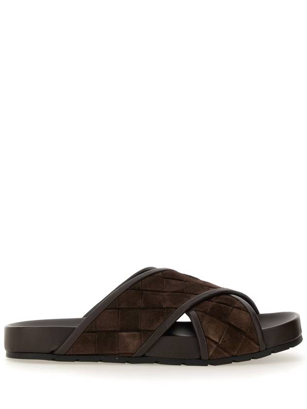 Bottega Veneta Tarik Suede Sandals Fondant