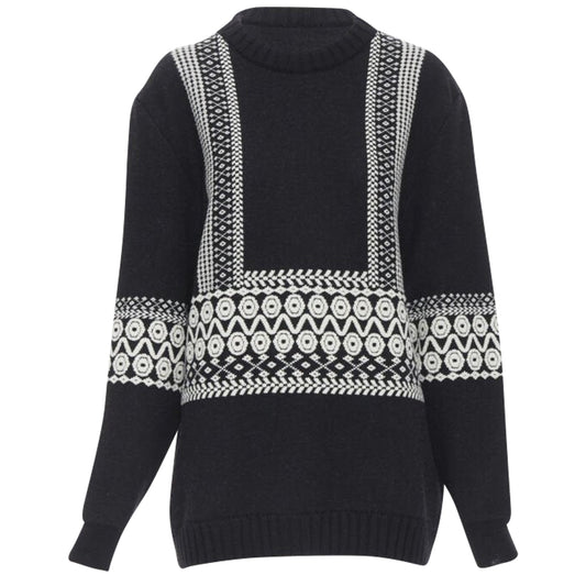 Chloe wool intarsia woven long sleeve sweater