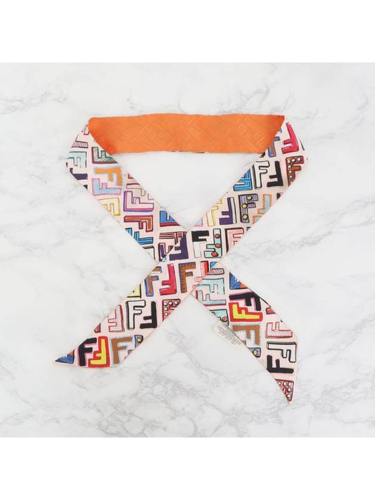 Fendi Wrappy Multicolor Silk Narrow Scarf FXT011