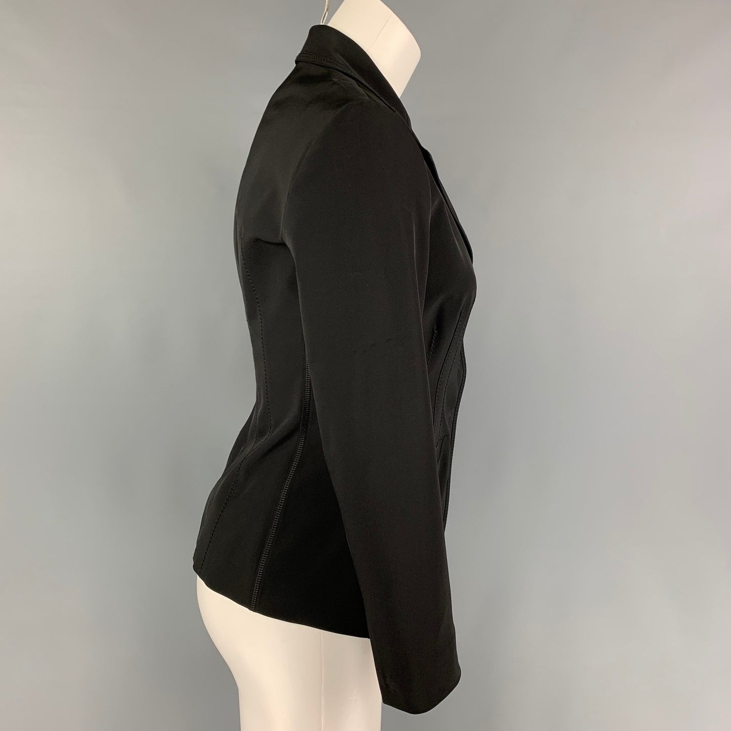 PRADA Size 4 Black Polyester Jacket
