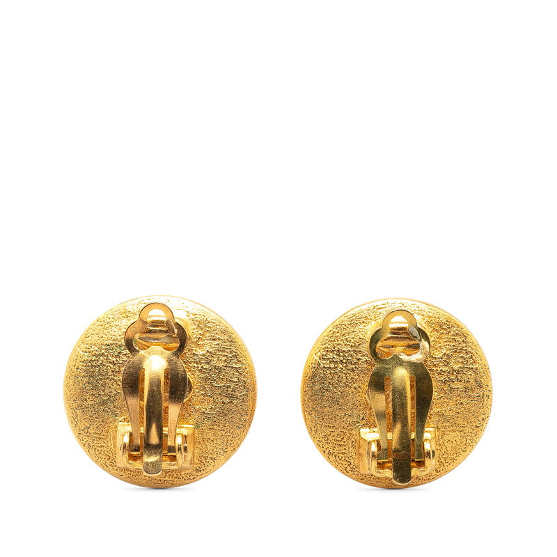 Chanel Vintage Coco Mark Earrings Gold