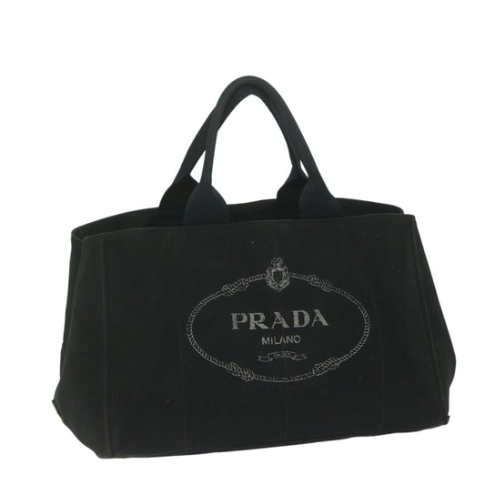 PRADA Canapa GM Hand Bag Canvas Black  ep2612