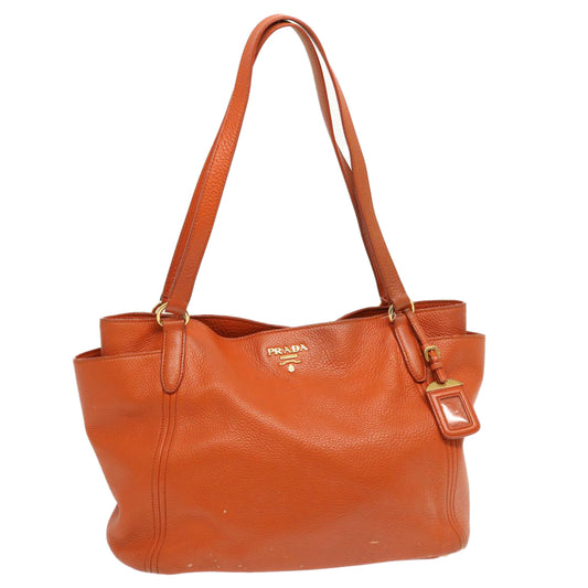 PRADA Tote Bag Leather Orange  ep3969