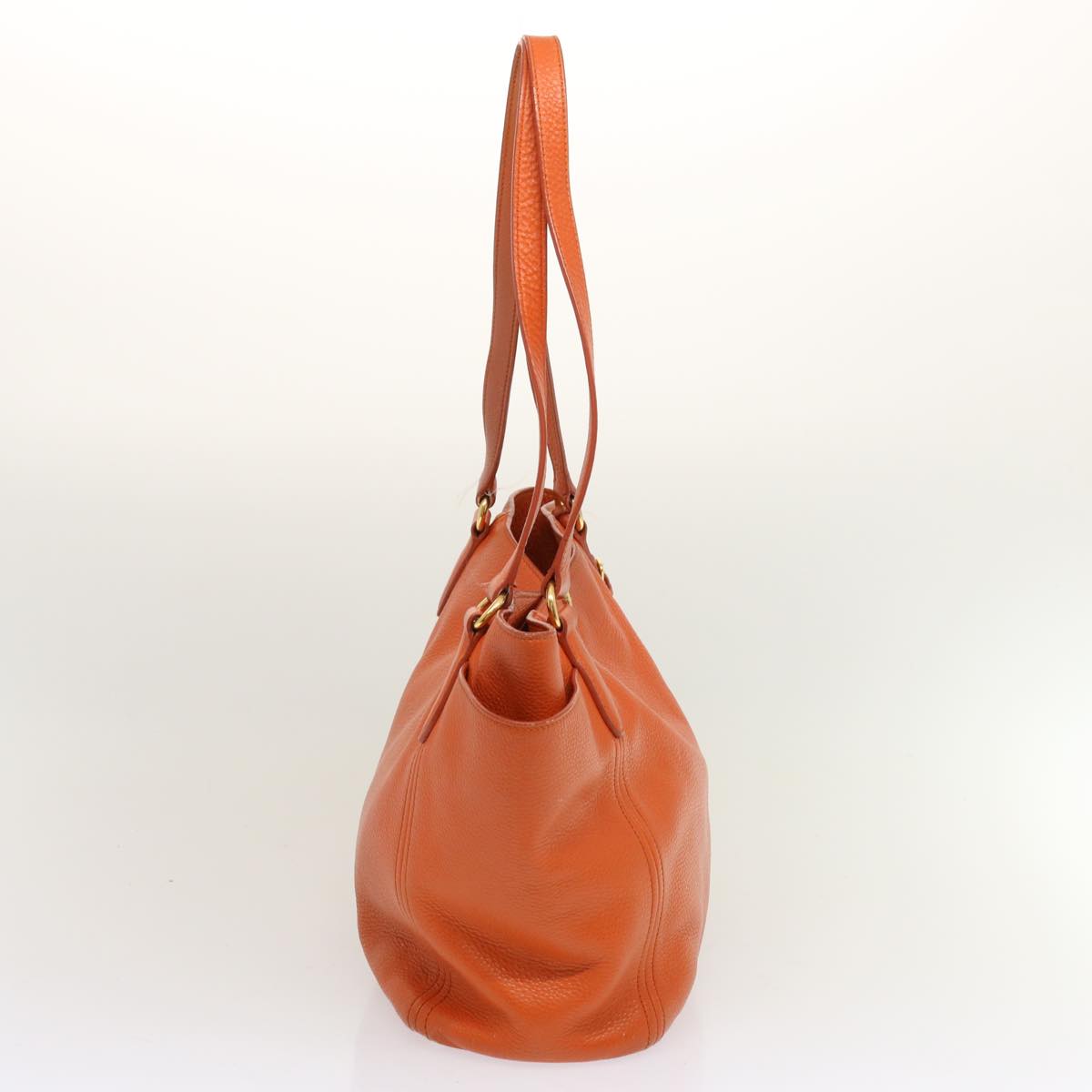 PRADA Tote Bag Leather Orange  ep3969