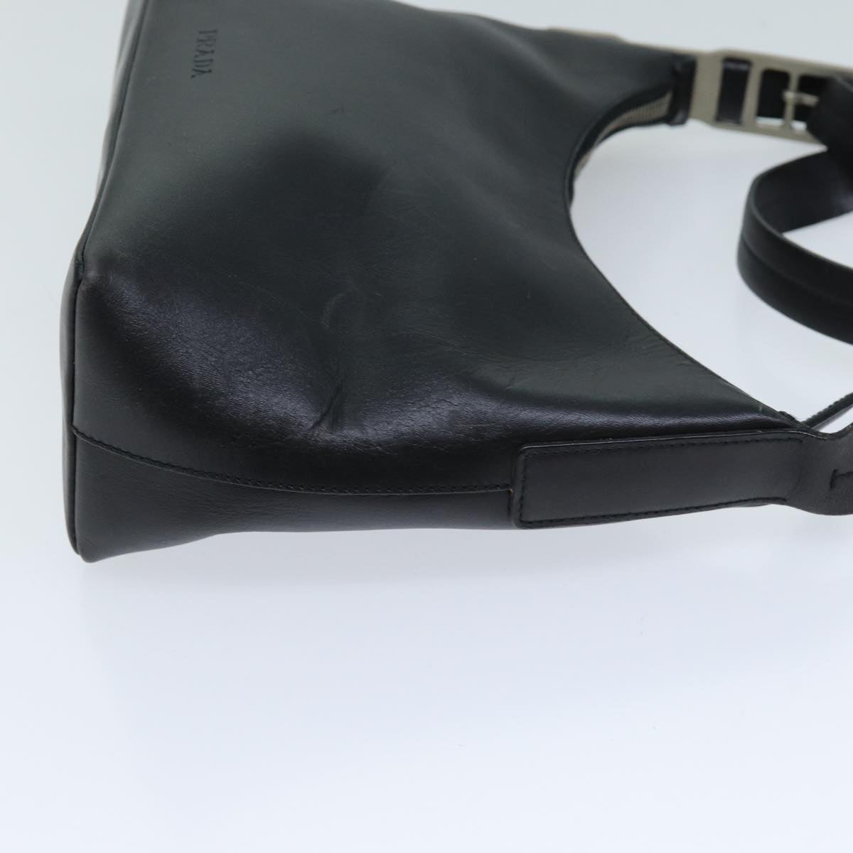PRADA Shoulder Bag Leather Black  ep4181