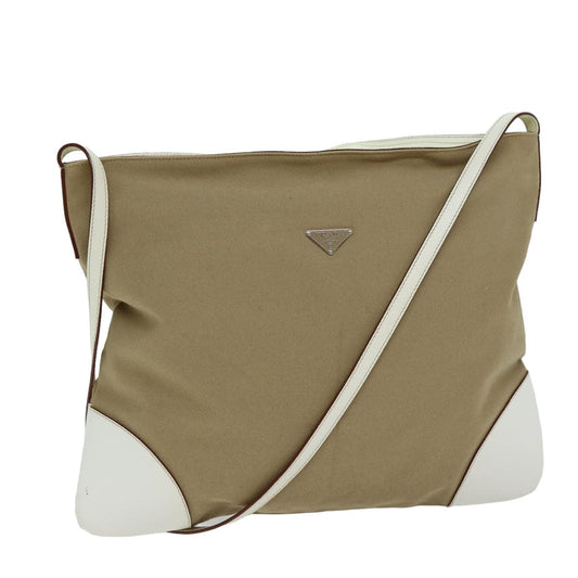 PRADA Shoulder Bag Canvas Beige  ep4213
