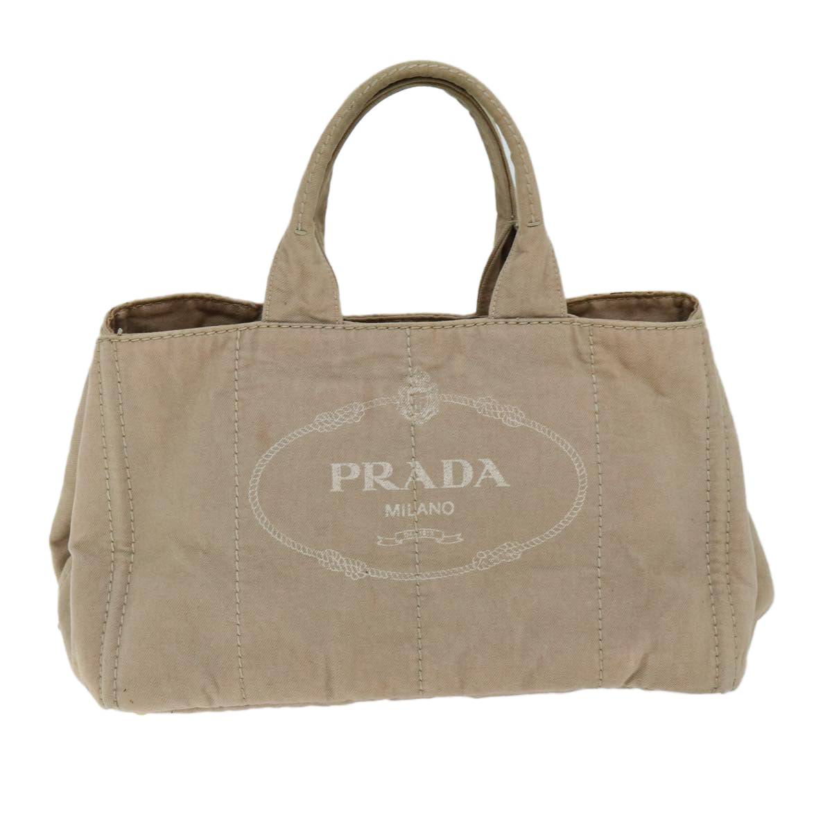 PRADA Canapa GM Hand Bag Canvas Beige  ep4448