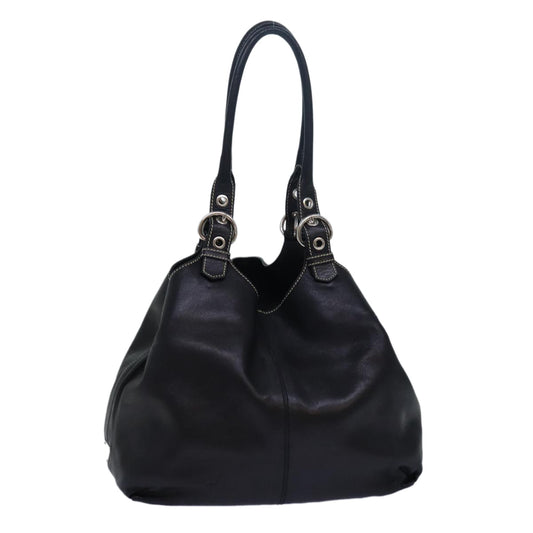 PRADA Shoulder Bag Leather Black  ep4709
