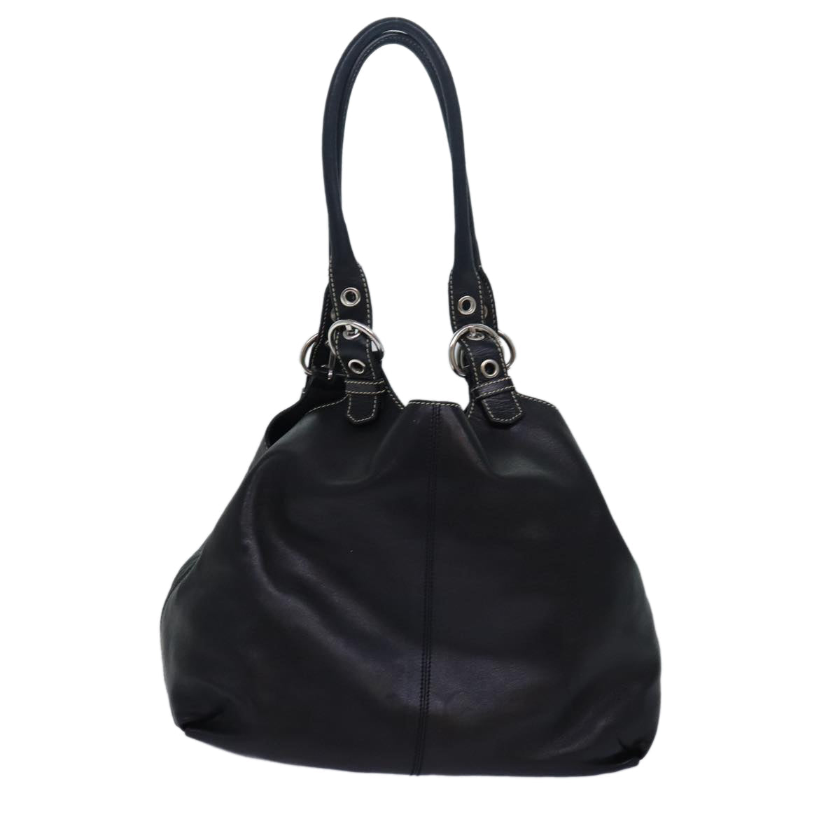 PRADA Shoulder Bag Leather Black  ep4709