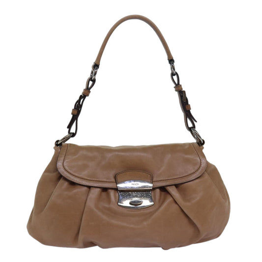 PRADA Shoulder Bag Leather Brown  ep4718