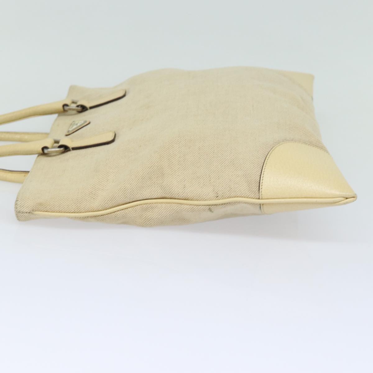 PRADA Hand Bag Canvas Beige  ep4722