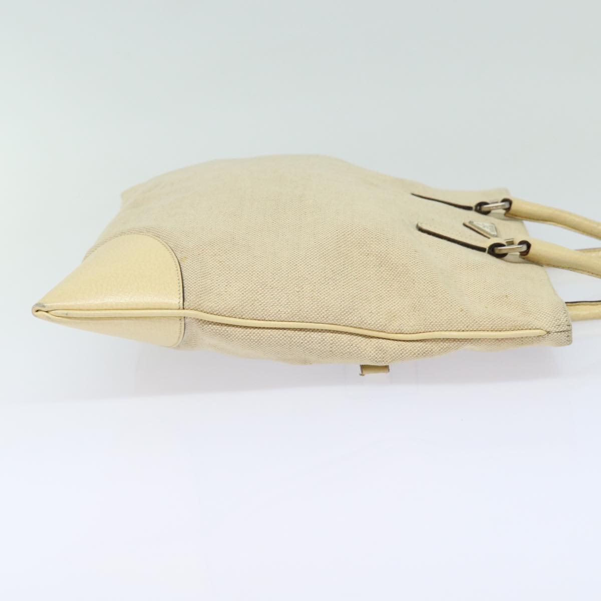 PRADA Hand Bag Canvas Beige  ep4722
