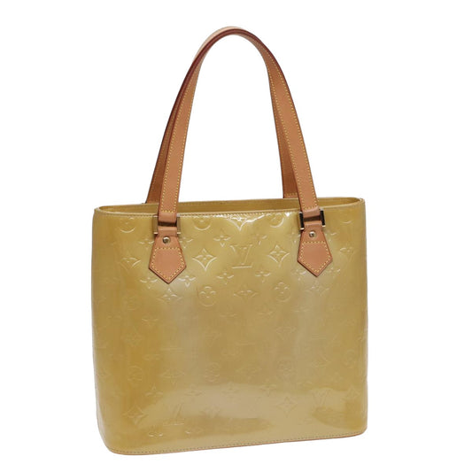 LOUIS VUITTON Monogram Vernis Houston Hand Bag Beige M91004 LV ep4812