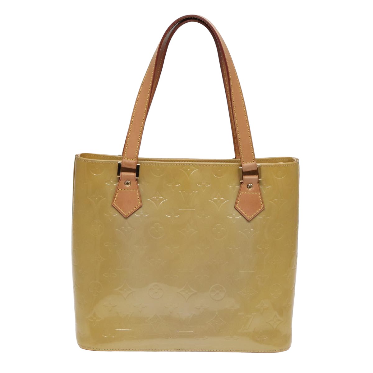 LOUIS VUITTON Monogram Vernis Houston Hand Bag Beige M91004 LV ep4812