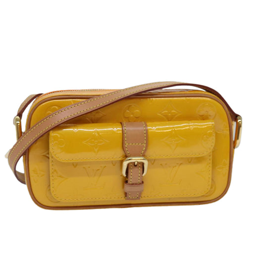 LOUIS VUITTON Monogram Vernis Christy MM Shoulder Bag Jaune M91108 ep4829