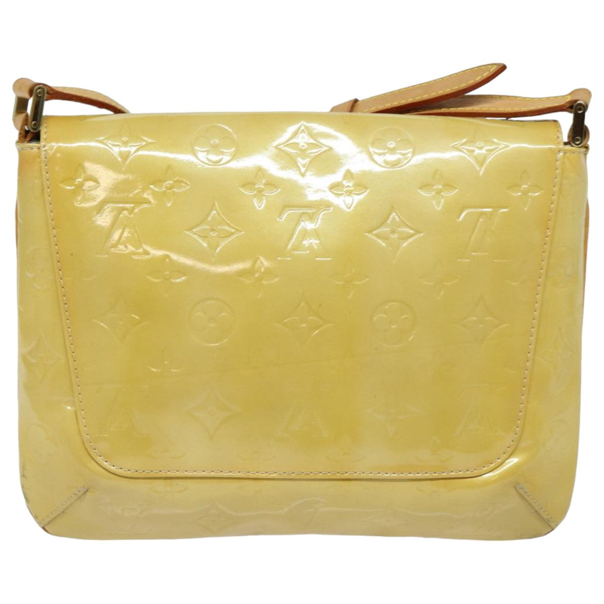 LOUIS VUITTON Monogram Vernis Thompson Street Bag Beige M91301 LV ep4843