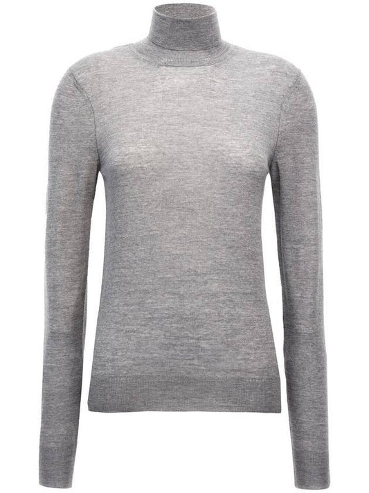 Saint Laurent Cassandre Wool Turtle Neck Grey