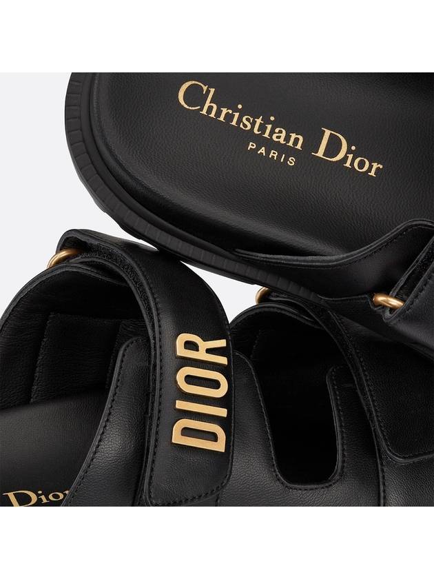 Act Logo Strap Slippers Black Dior