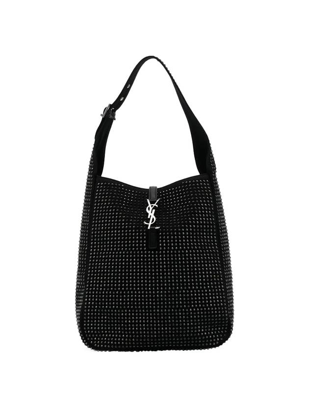 Saint Laurent Logo Embellished Medium Shoulder Bag Black