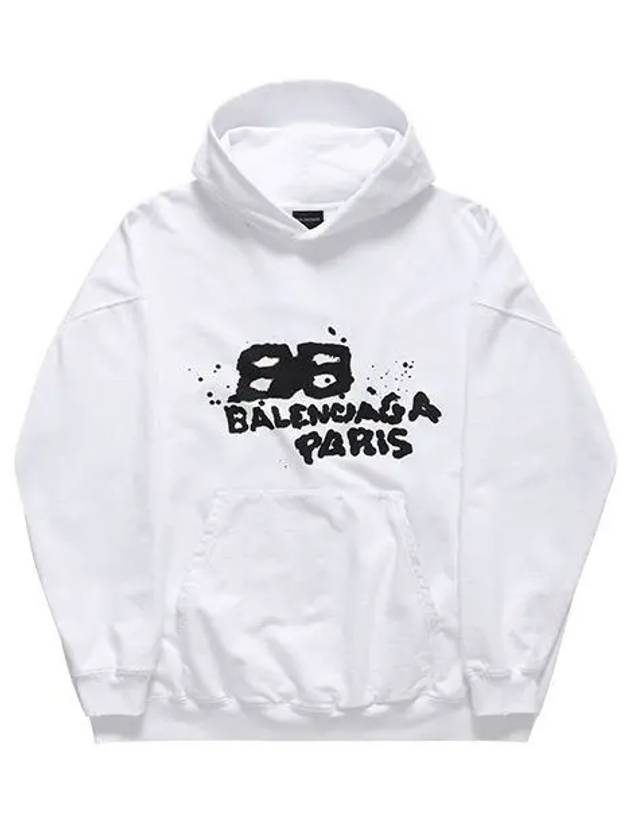 Balenciaga BB Icon Logo Large Fit Hoodie White