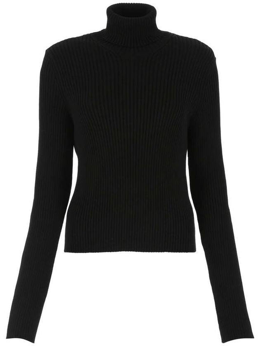 Balenciaga bag free logo knit turtleneck black