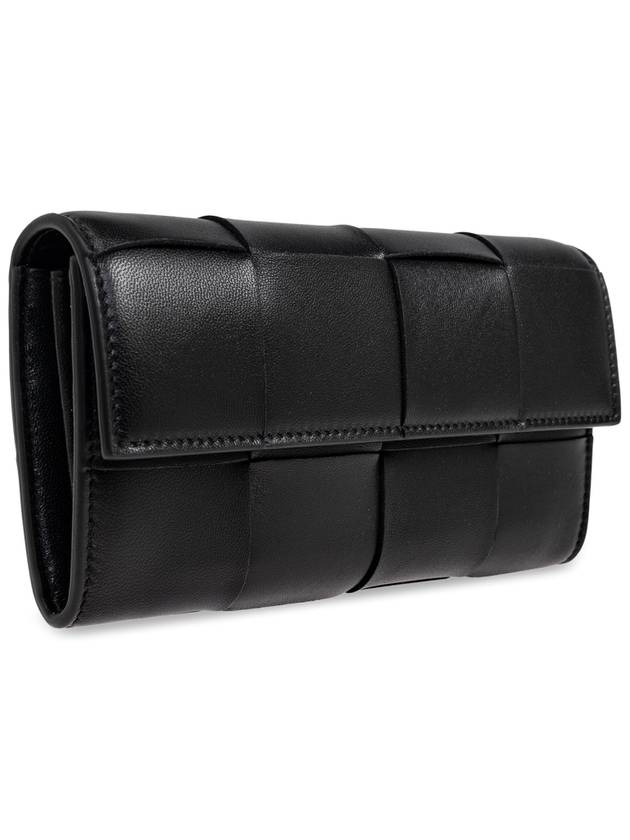 Bottega Veneta Bottega Veneta Leather Wallet, Women's, Black