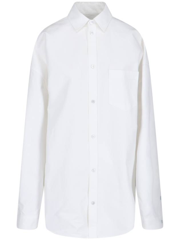Balenciaga Outerwear Large Fit Shirt White