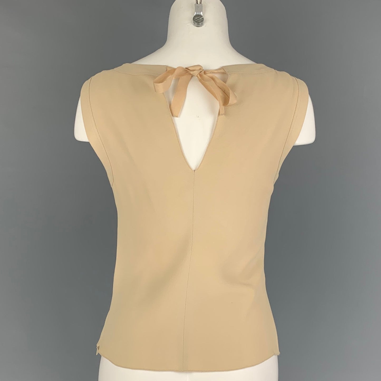 PRADA Size 4 Beige Acetate Viscose Camisole Dress Top