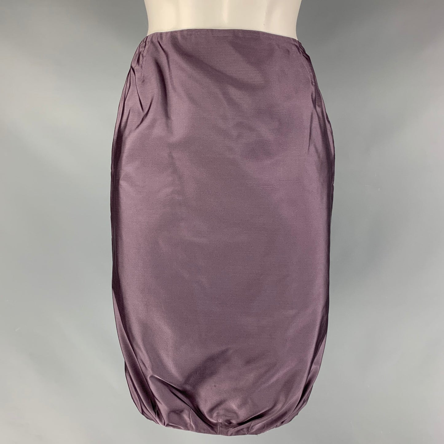 PRADA Size 4 Lilac Silk Solid Skirt