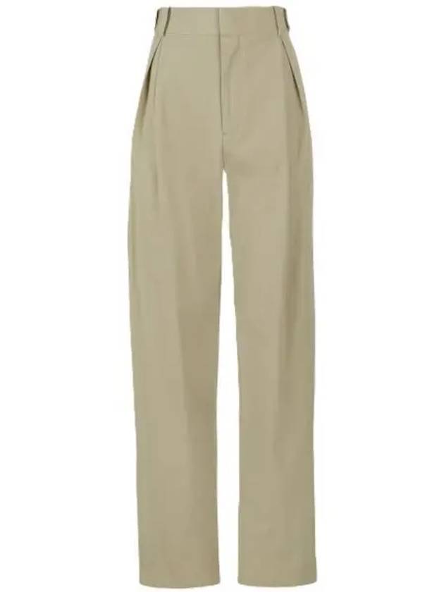 Bottega Veneta Cotton Straight Pants Beige
