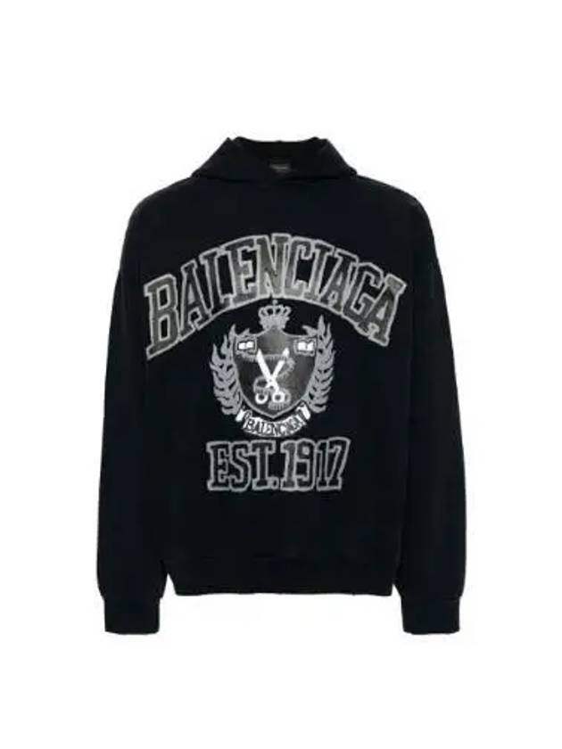 Balenciaga DIY College Medium Fit Hoodie Black