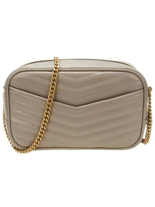 Saint Laurent Lou Small Leather Cross Bag Grey