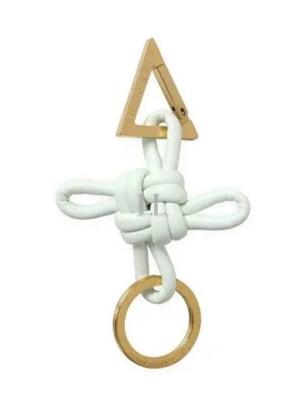 Bottega Veneta Triangle Nappa Key Holder Glacier