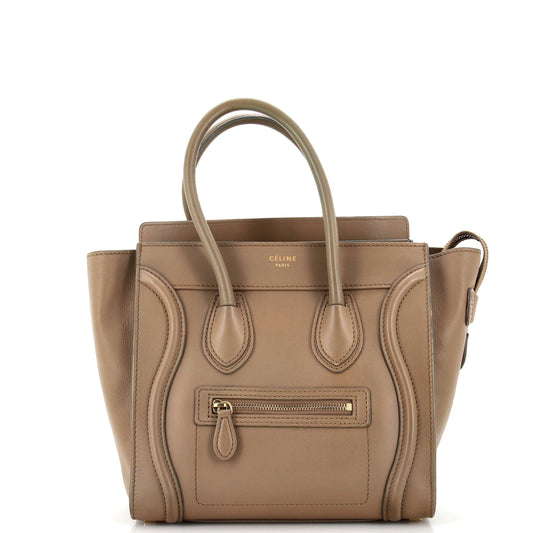 Celine Luggage Bag Smooth Leather Micro