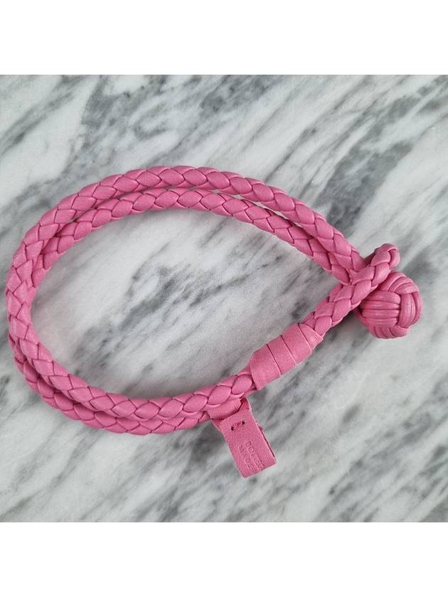 Bottega Veneta Intrecciato Double Line Bracelet Pink