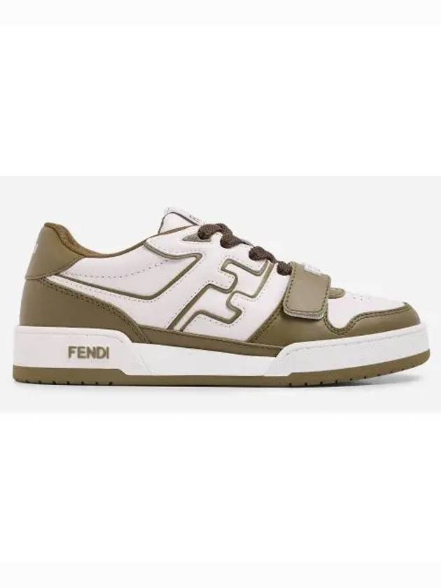 Fendi Women's Match Logo Lettering Low Top Sneakers Green