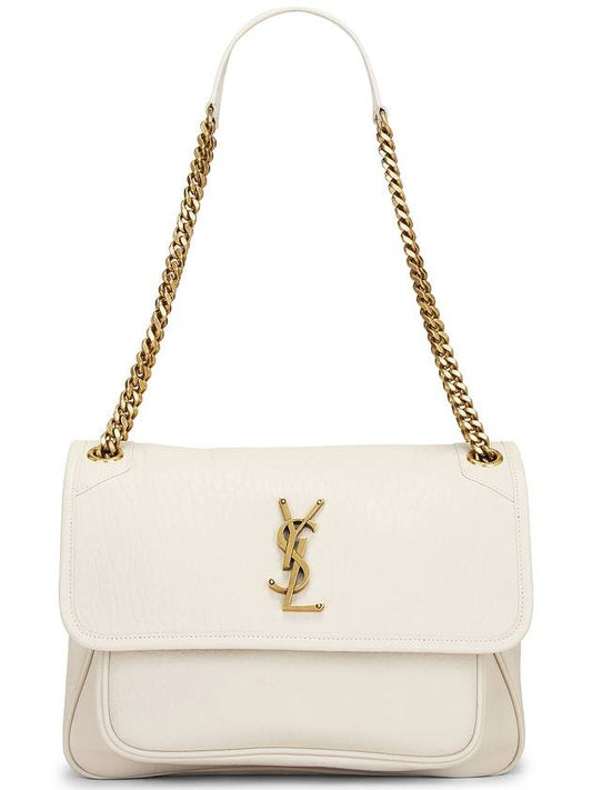Saint Laurent Nikki Medium Chain Shoulder Bag Blanc Vintage