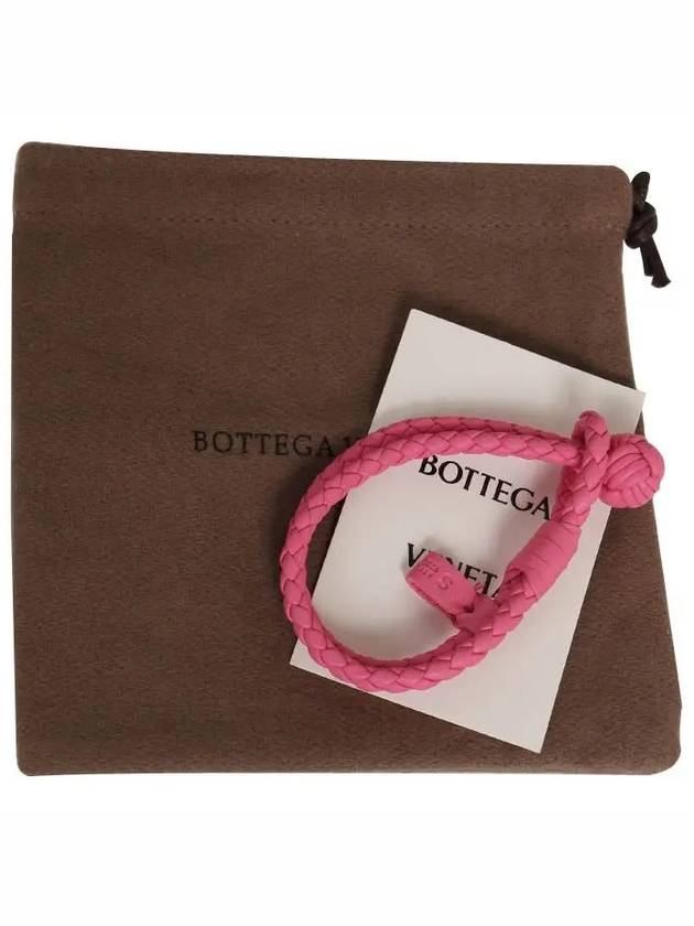Bottega Veneta Intrecciato Double Line Bracelet Pink