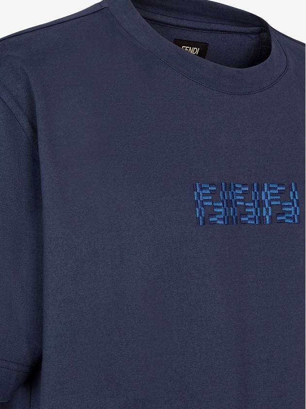 Fendi FF Labyrinth Short Sleeve T-Shirt Blue