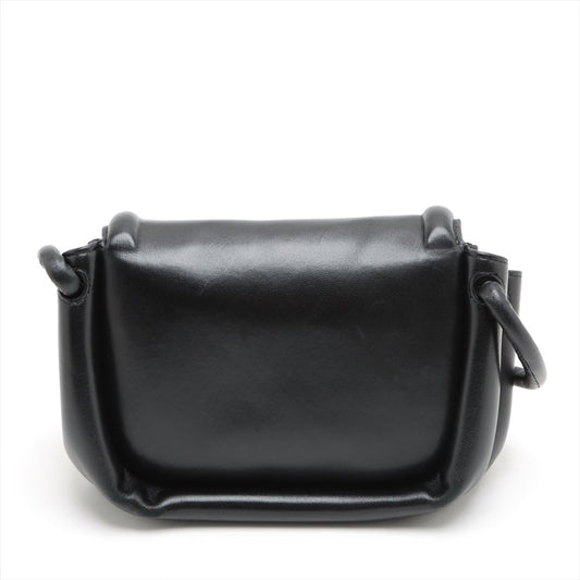 Bottega Veneta  Big Leather Shoulder Bag Black Bottega