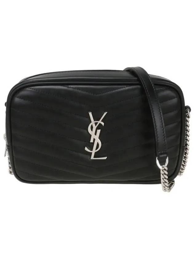 Saint Laurent Lou Quilted Leather Mini Cross Bag Black